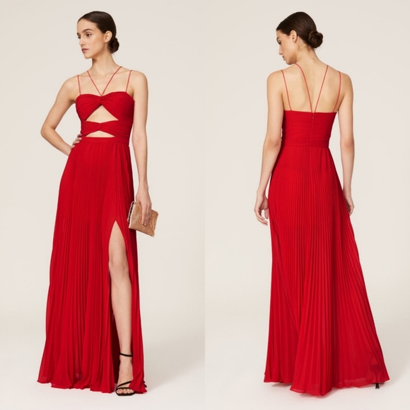 AMUR Dresses & Skirts - 🪡 Amur Red Lana Cutout Gown, Sz 14